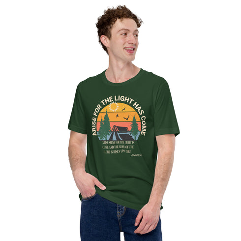 Arise for The Light Christian Bible Verse T-Shirt